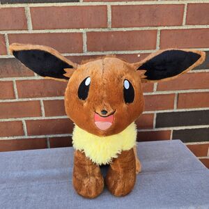 Build A Bear BAB Pokemon Eevee Evie Plush Stuffed Animal 16” Long 2016